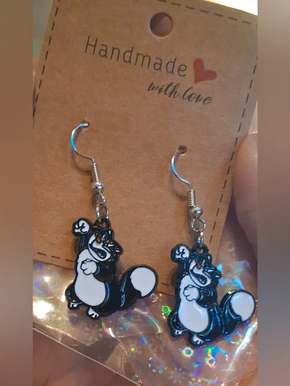 $8 Each Or Bundle 5/$20 Handmade Cinderellas Angry Cat Inspired Earrings